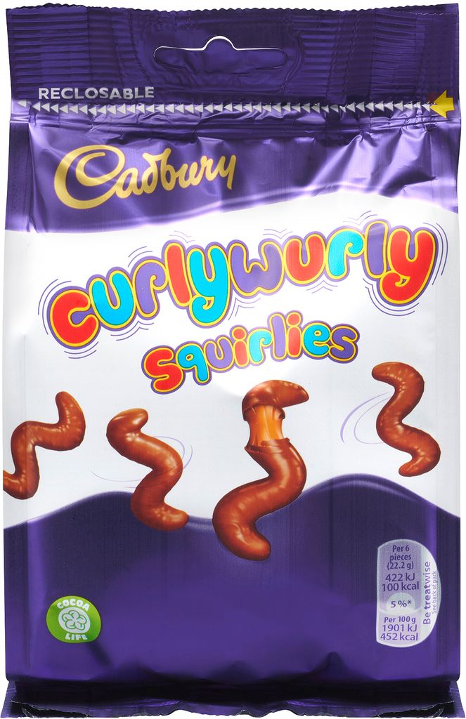Cadbury Curly Wurly Squirlies 110g Schokowürmer Image du produit 