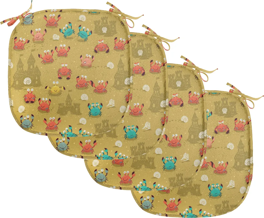 ABAKUHAUS Coussins de Chaise Salle à Manger, Lot de 4, 40x40 cm, Café