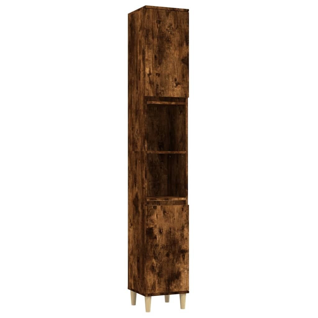 vidaXL Szafka łazienkowa dąb wędzony 30x30x190 cm materiał Zdjęcie produktu 