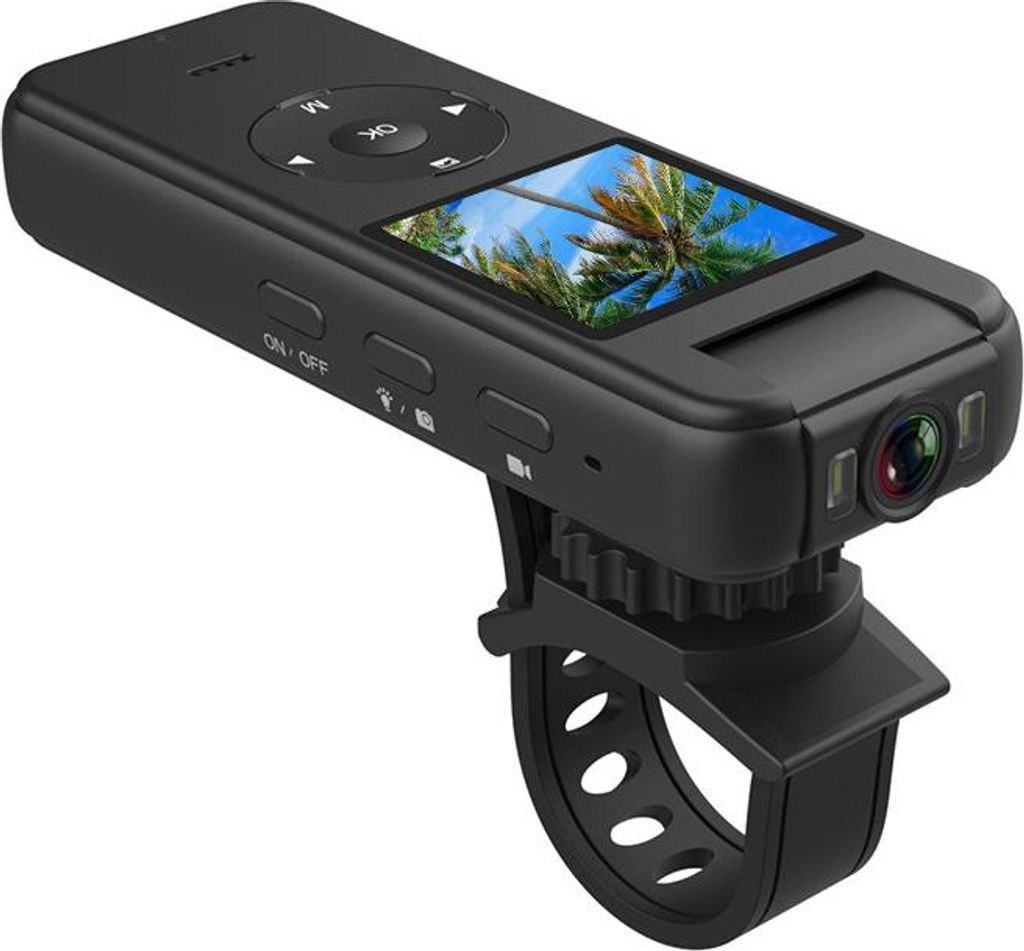 AIORBER 4K Mini Kamera WLAN Nachtsicht drehbare Linse 180° Magnet Clip Fahrrad Cam 1,4 Zoll Display 64GB Schwarz