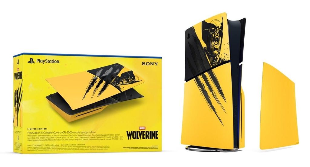 PlayStation 5 Slim Konsolen Cover - Wolverine Battle Yellow Produktbild 