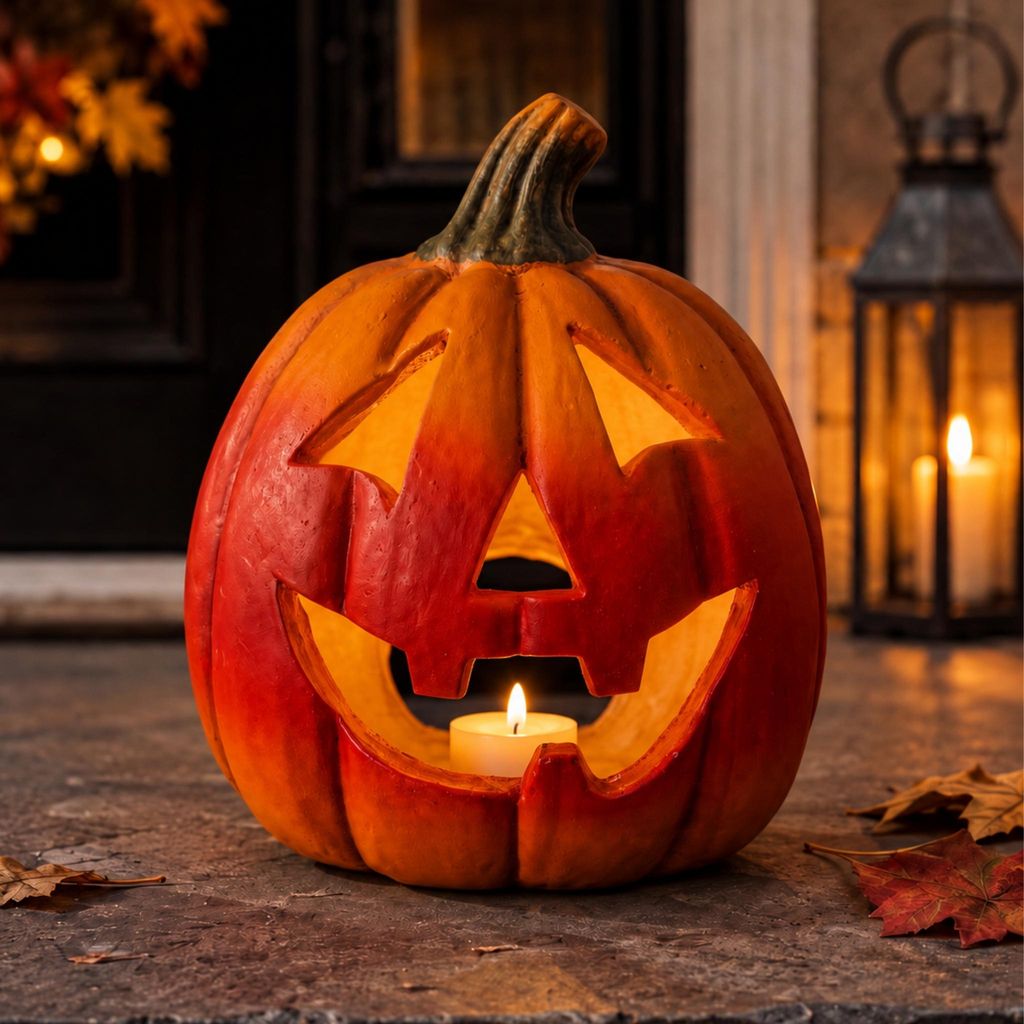 XXL Lanterne citrouille comme décoration LED Halloween Image du produit 