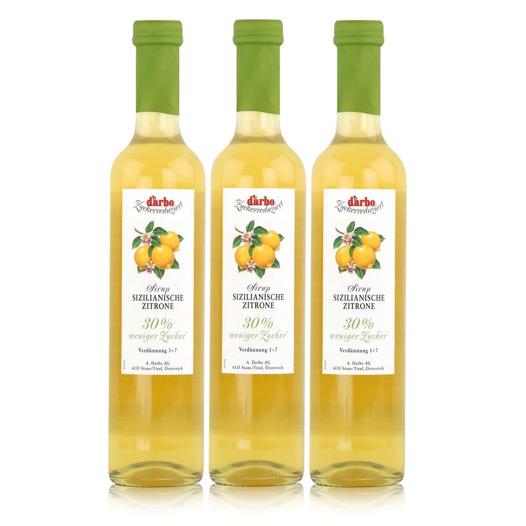 Darbo Sizilianische Zitrone Sirup 30% weniger Zucker 500ml Produktbild 