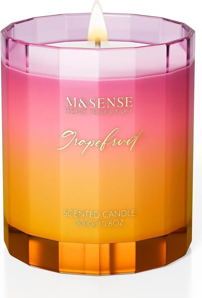 Bougie de Luxe 60h de Combustion Parfum Pamplemousse Cire de Soja