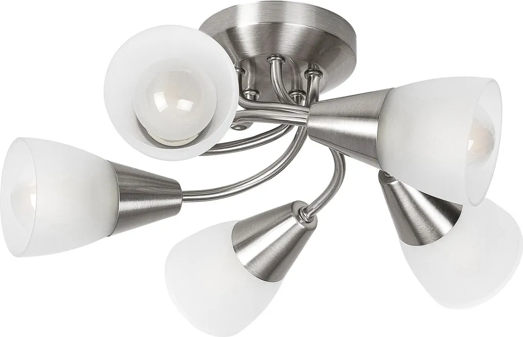 Luminaire de plafond chromé Connor 5 branches E14 style moderne