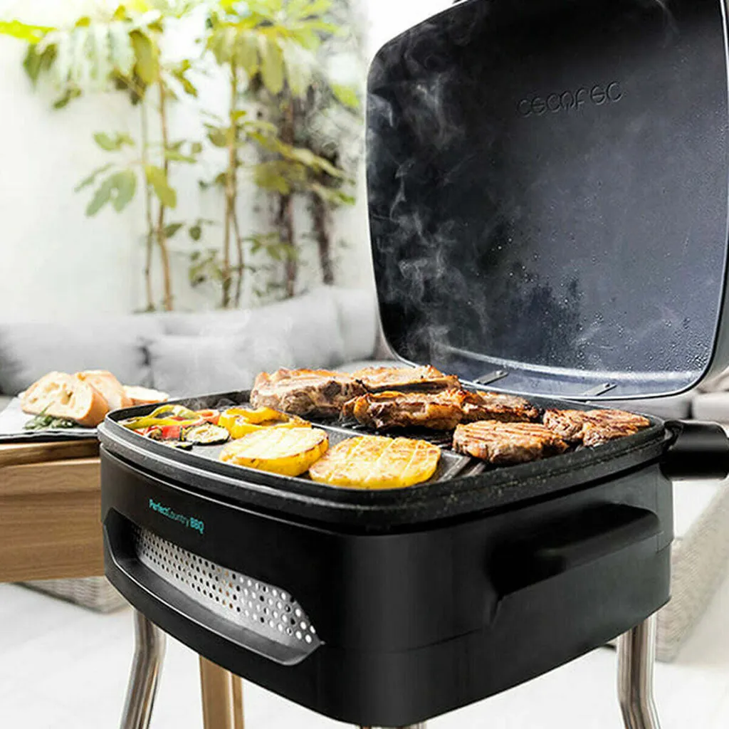 Barbecue électrique sur pieds Cecotec PerfectCountry pour balcon et jardin