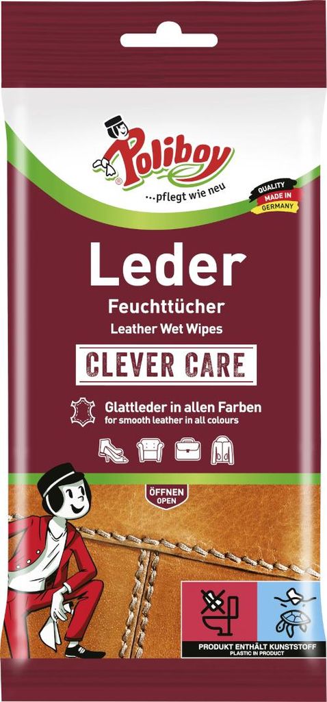 Chusteczki nawilżane Poliboy Clever Care, 20 sztuk, Zdjęcie produktu 