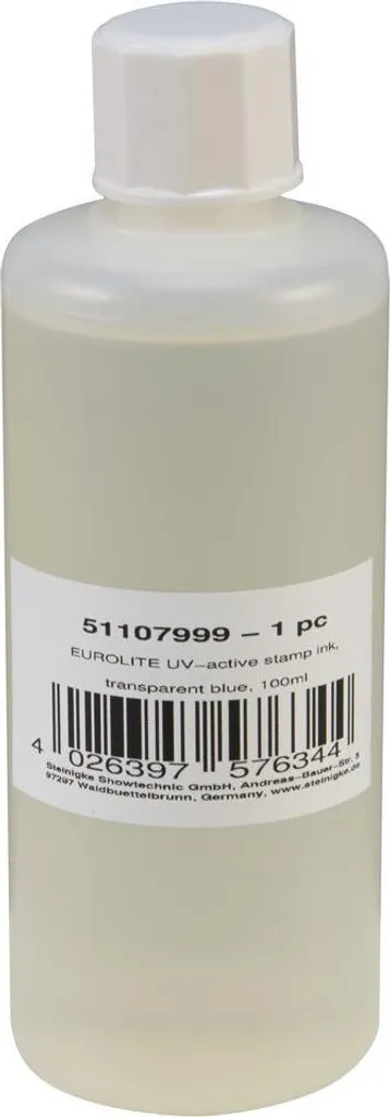 Encre UV Bleue Transparente Eurolite 100ml - Rémanence Fluorescente Pro