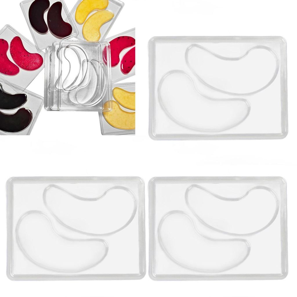 12 DIY-Augenpad-Formen, sicher, gesund, natürlich, wiederverwendbar, transparente Augenmasken-Tablettplatte