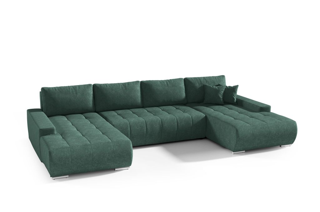 Wohnlandschaft Sofa mit Schlaffunktion VOGAR Stoff Aston Produktbild 