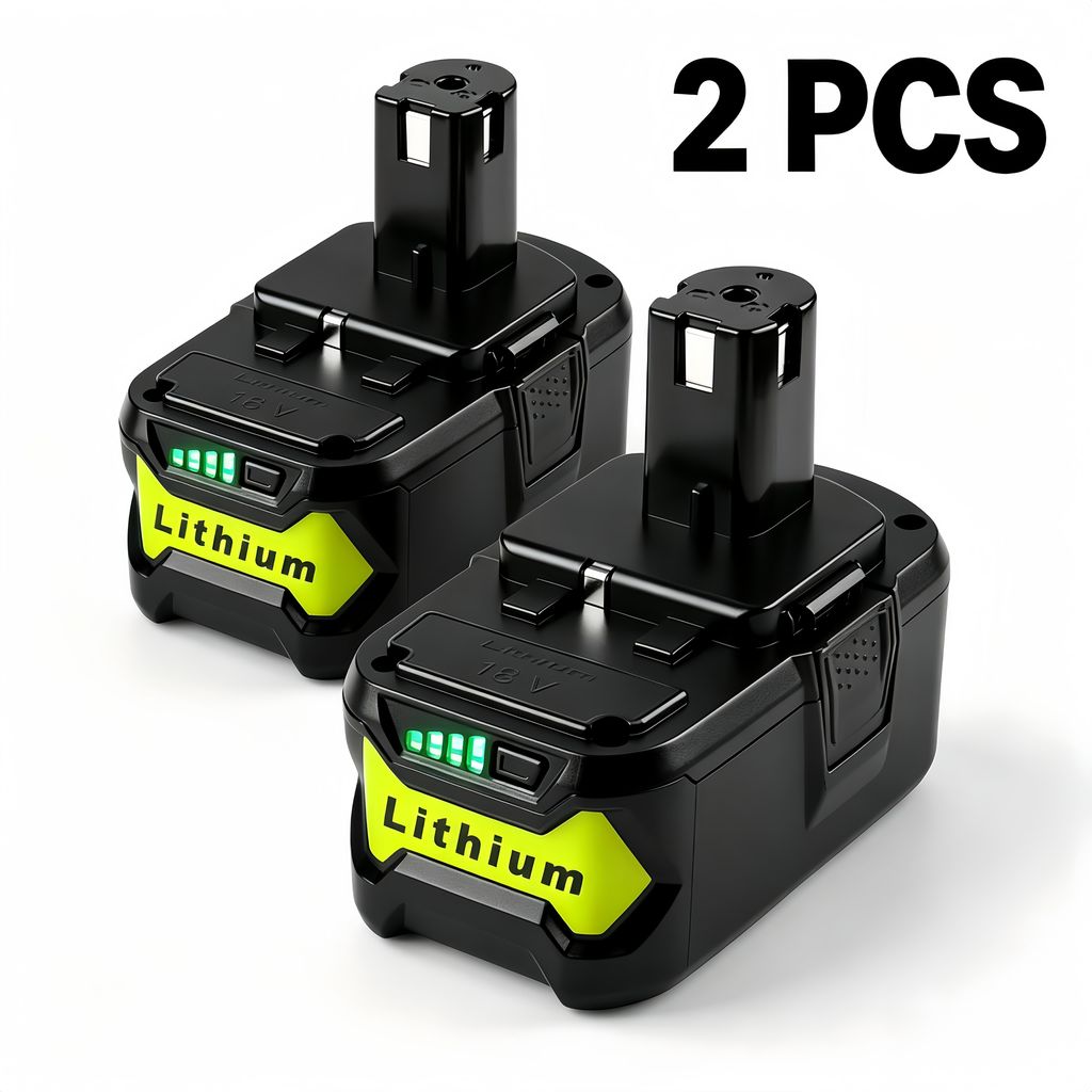 2× Batterie de remplacement Ryobi 18V 6,0 Ah Li-Ion, Image du produit 