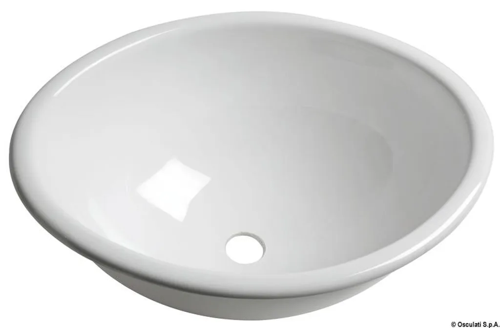 Vasque ovale encastrable en plexiglas robuste 370x290mm blanc pur