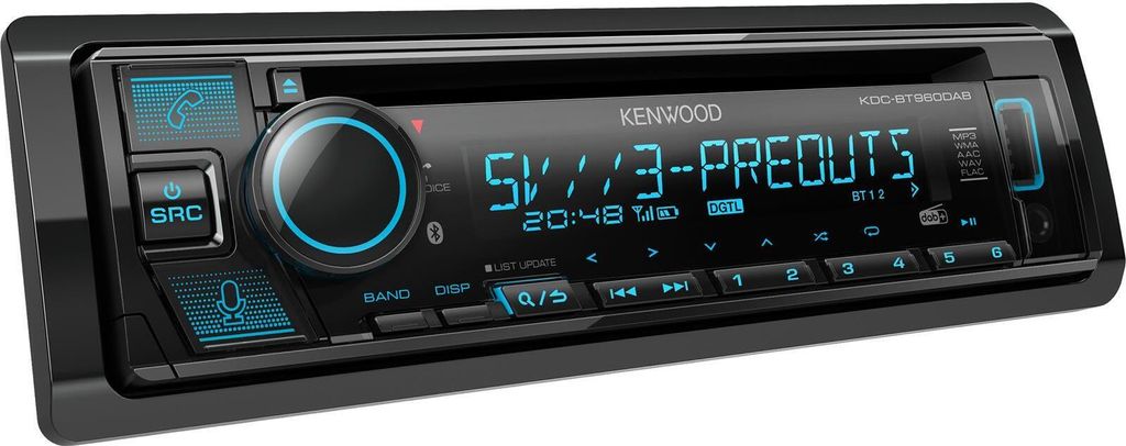Kenwood Electronics KDC-BT960DAB Noir 2000 W Bluetooth Image du produit 