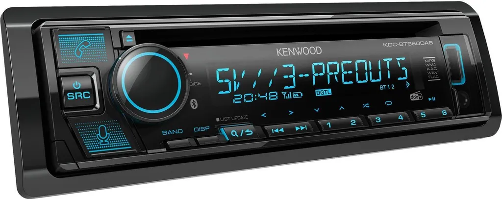 Autoradio 1 DIN Kenwood KDC-BT960DAB Bluetooth Noir Haute Puissance