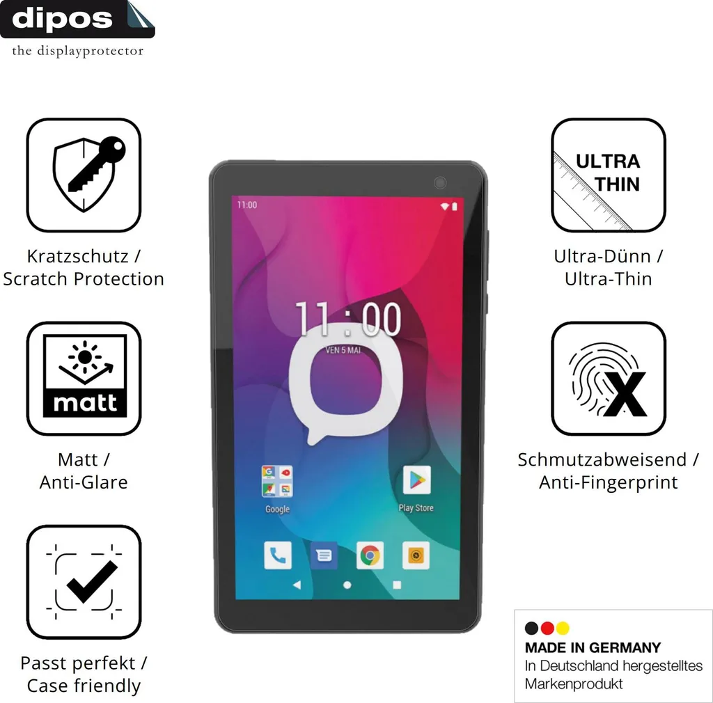 Pellicola dipos per Konrow K-Tab 704 | Antiriflesso e Antigraffio - 2 Pezzi - 7