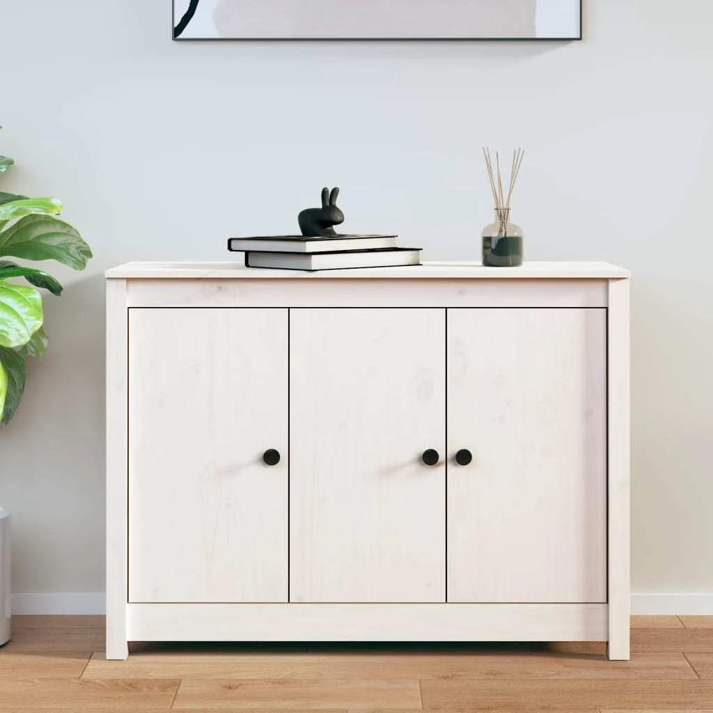 Madia Moderna Bianca 100x35x74 cm vidaXL in Legno Pino Naturale