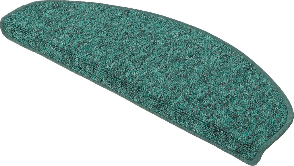 Trend Schlinge Stufenmatte Einfarbig (halbrund), Größe / Ausführung / Menge:18x56 cm (halbrund) 1 Stck., Farbe:Petrol