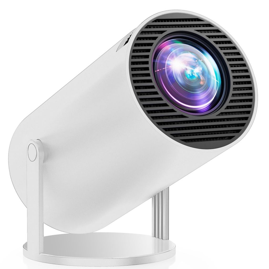 Mini Beamer Projektor Elektronik, HY300 Pro Smart Beamer 4K Heimkino Beamer 8000 lm, Android 11, WiFi 6, Bluetooth 5.0, 180° Drehung, für Zuhause
