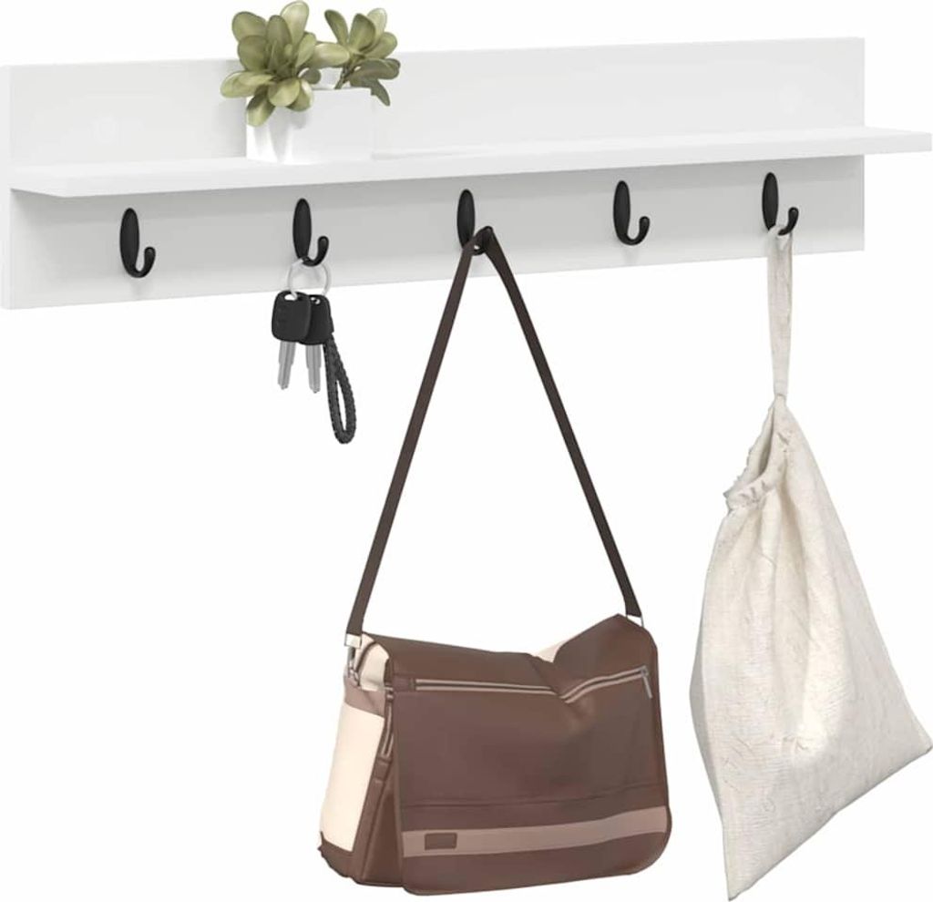 "Winterschlussverkauf "Schweberegal schlichte Design - Hängeregal 10Kg belastbar - Wandmontierter nachttisch Weiß 80x10,5x18 cm Holzwerkstoff Neu...