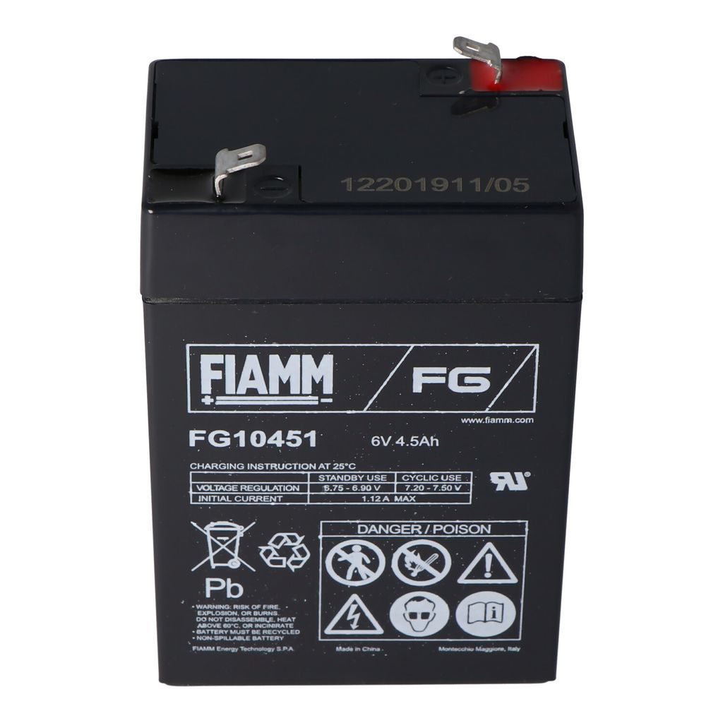 Fiamm FG10451 Akumulator kwasowo-ołowiowy 6 V 4,5 Ah Zdjęcie produktu 