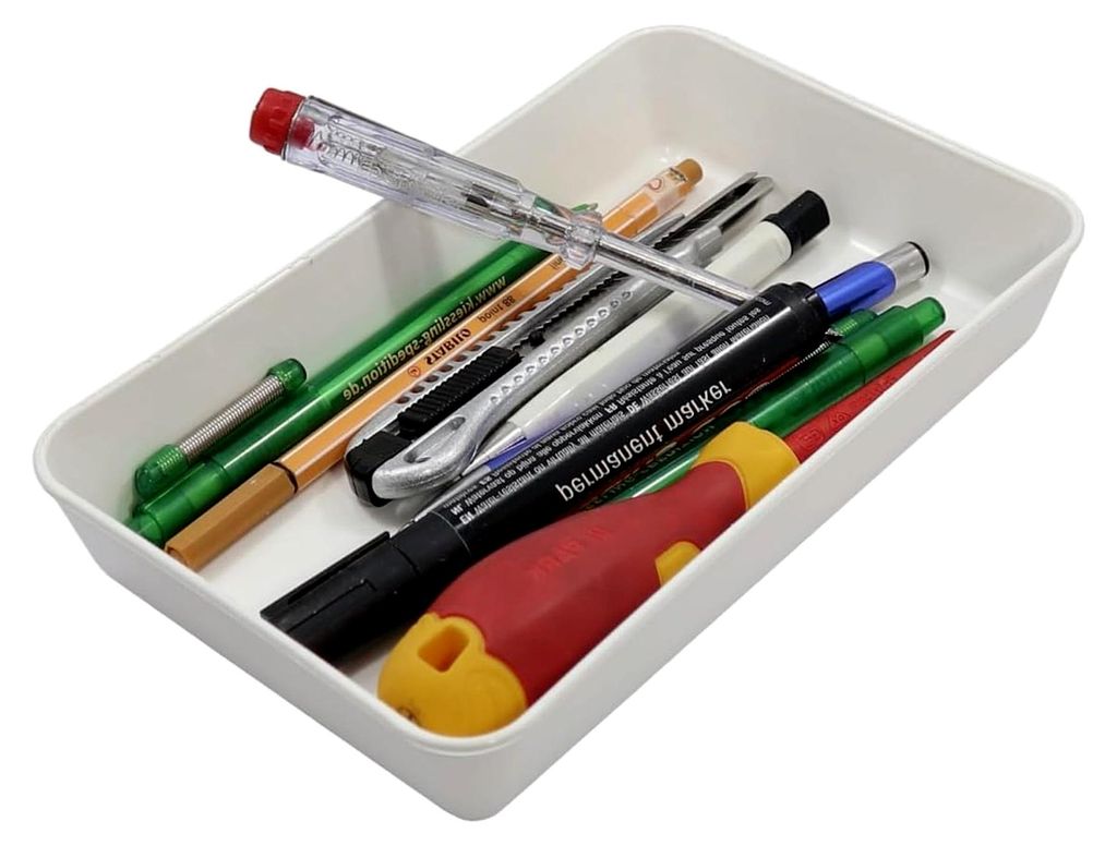 10 Kunststoffschalen, 200x125x35mm, stapelbar, stabil und nahezu unzerbrechlich, weiß