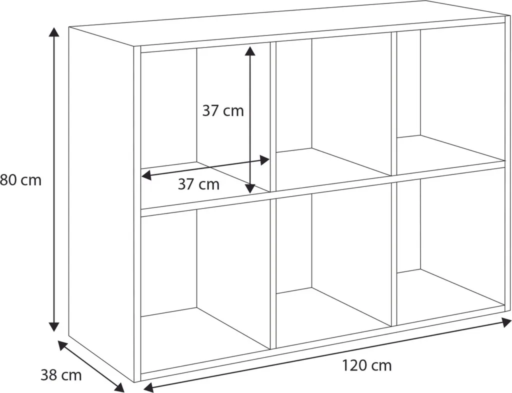 Bibliothèque Blanche Loni 2x3 : Solution de Rangement Stable et Durable - 6