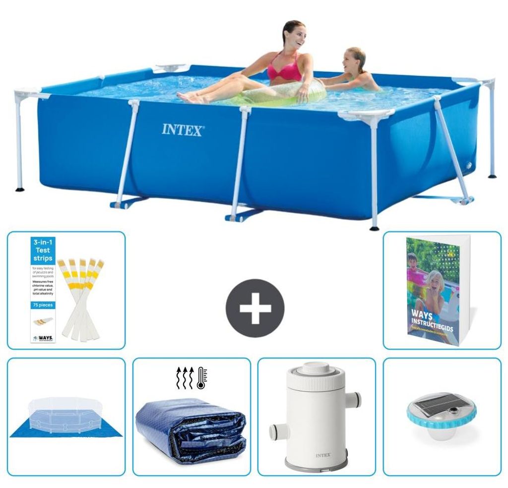 Rechteckiger Frame Pool - 220x150x60 cm - 7-teilig S98