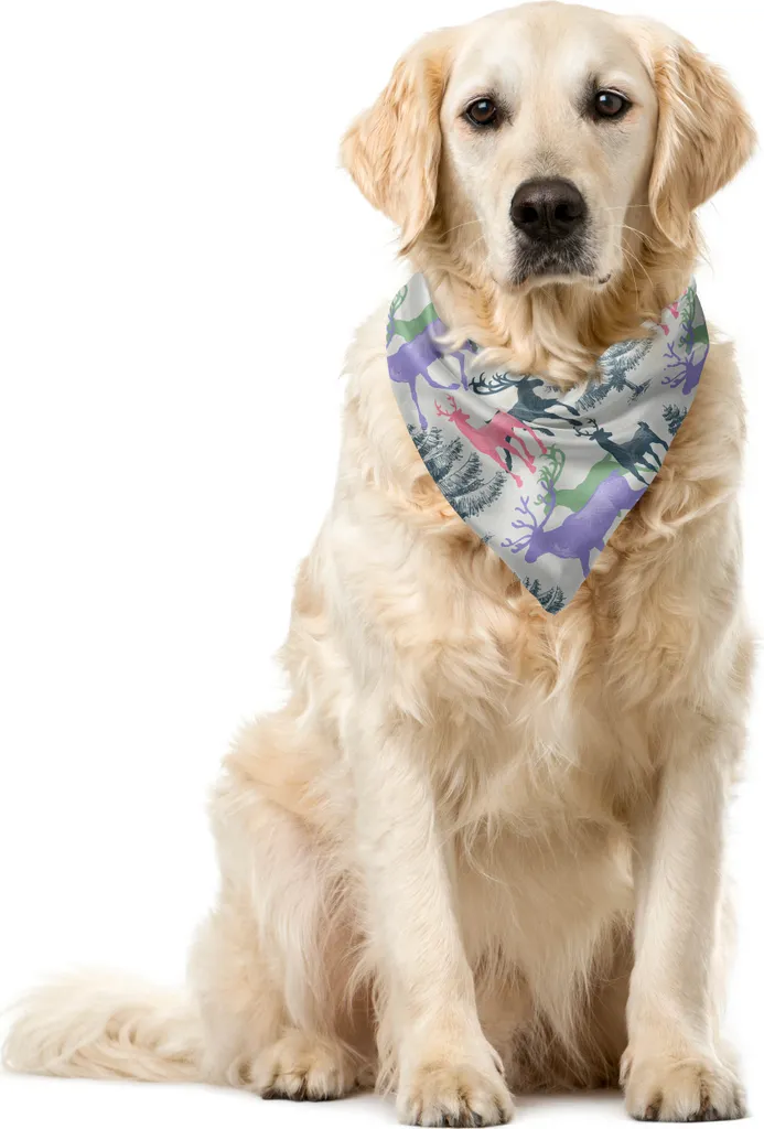 Offerta Bandana Cane ABAKUHAUS Motivo Cervo 40x40 cm - Prezzo Top