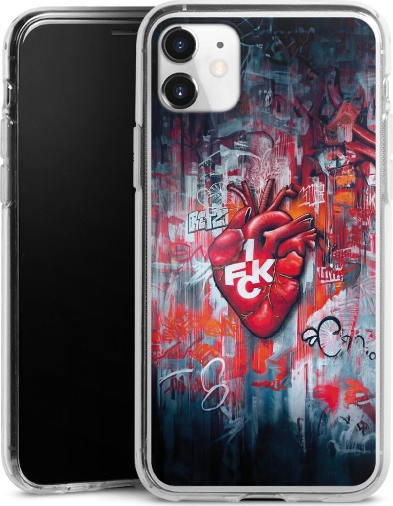 DeinDesign Handyhülle für Apple iPhone 11 Silikon Hülle Case Smartphone Schutzhülle 1. FC Kaiserslautern 1. FCK Herz
