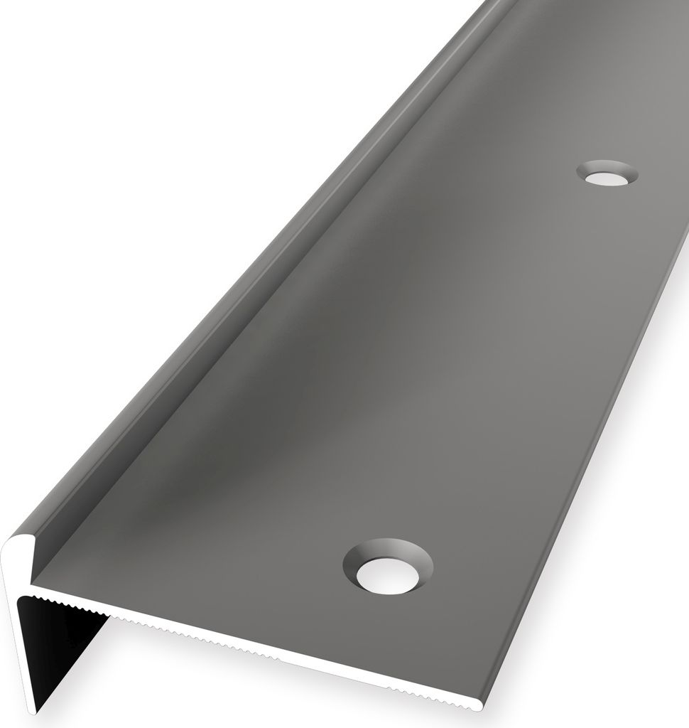 Treppenkantenprofil 22 x 48 x 2500 mm Winkelprofil Einfasshöhe 6 mm Aluminium hochwertig Versenkt Gebohrt Edelstahl Küberit
