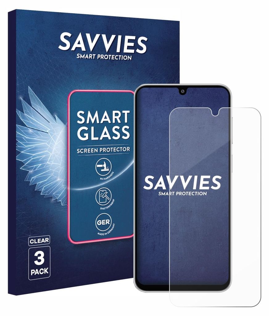 3x Savvies Schutzglas Folie für Samsung Galaxy F36 9H Panzer Schutzfolie Glas Displayschutz klar transparent