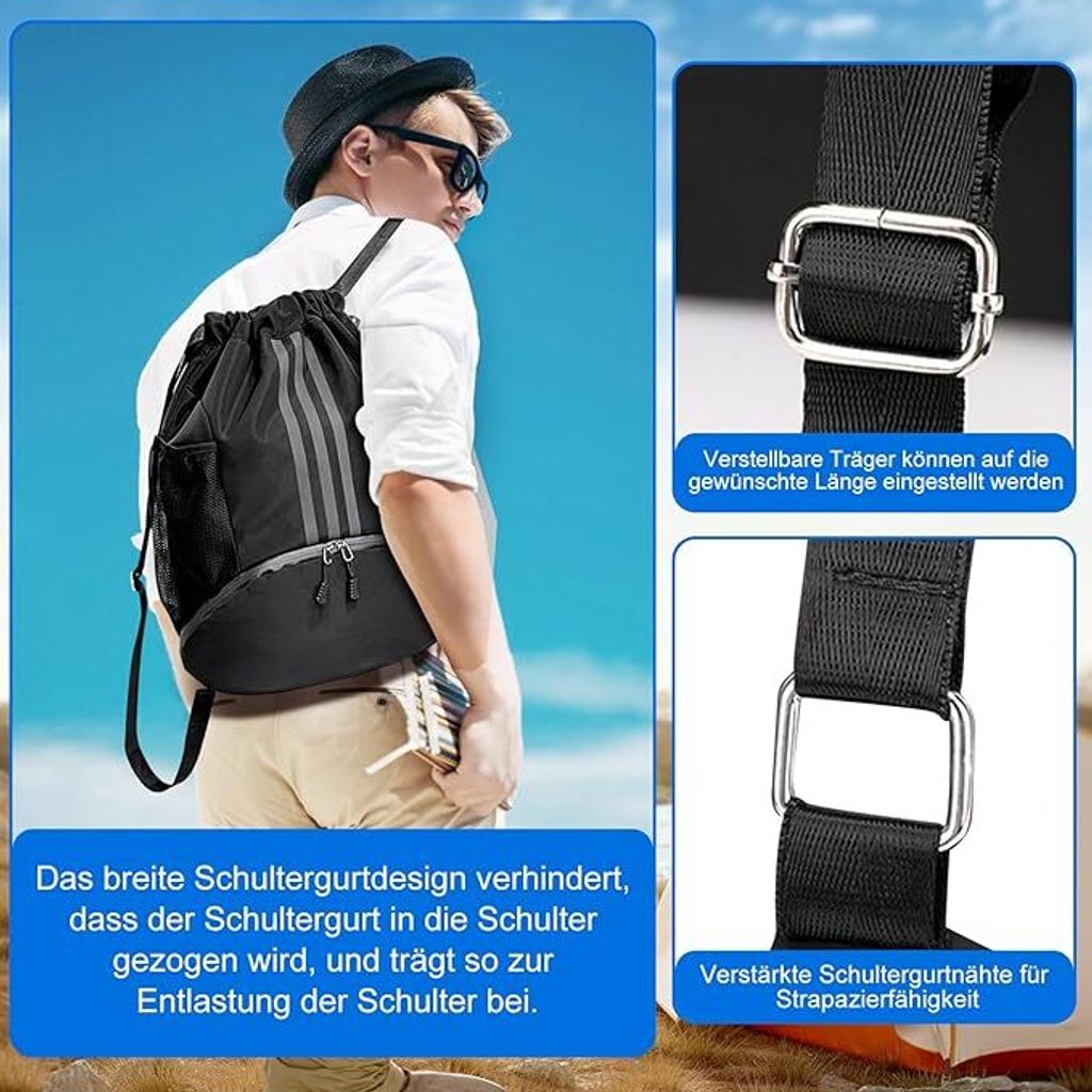Turnbeutel, Sportbeutel, Fußball Tasche Große Kapazität Produktbild 5