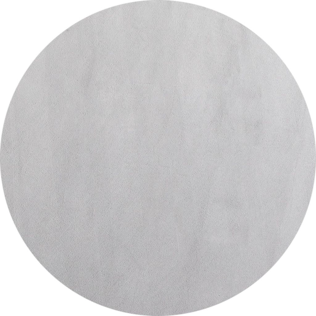 Kurzflor Teppich SKY Silber 200 cm Rund