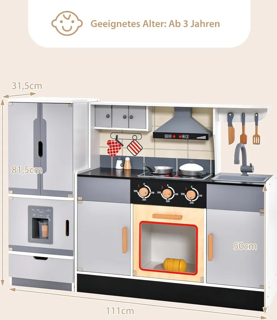 Cuisine en Bois Interactive : Solution de Jeu Sans Plastique Durable - 5