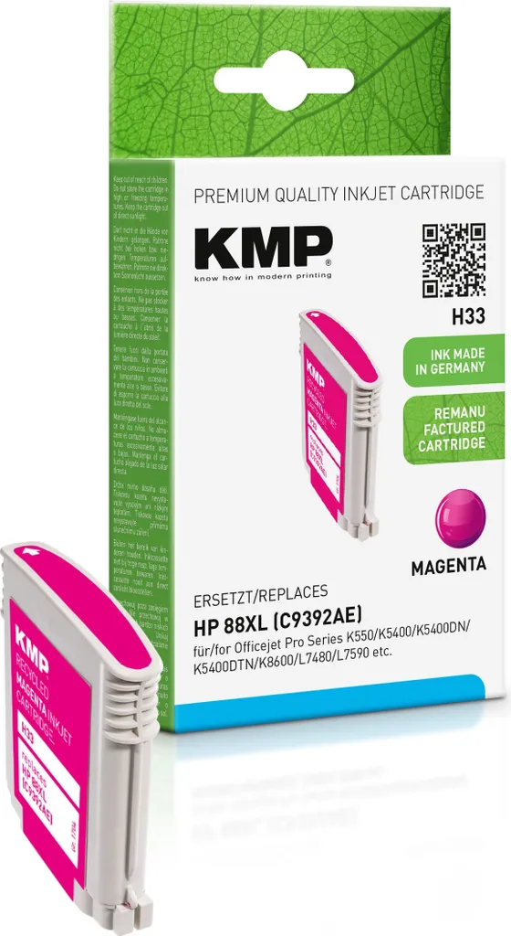 Réduire vos coûts d'encre avec la cartouche KMP HP 88XL Magenta 1980 S.