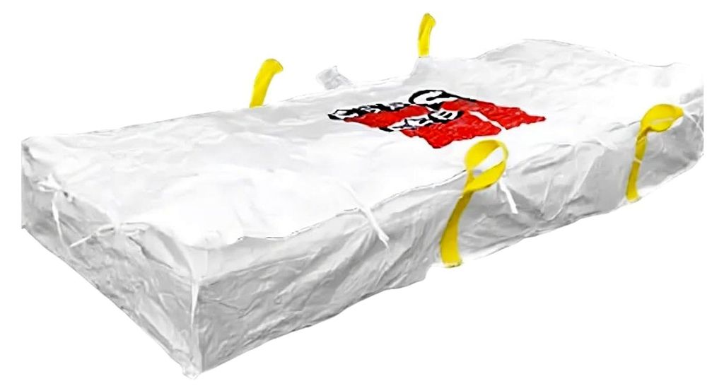 Big Bags | Asbest-Plattenbeutel 1 Stück | Tragfähigkeit - bis 1500 kg | Schüttgutbehälter, Transport- und Entsorgungssack | 320x125x30 cm