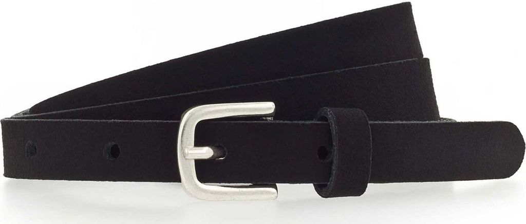 Vanzetti Leder Gürtel 15 mm Velour Belt W70 Black schwarz