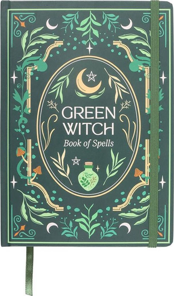 Something Different - "Green Witch" Notizbuch, A5 SD10835 (Einheitsgröße) (Grün)