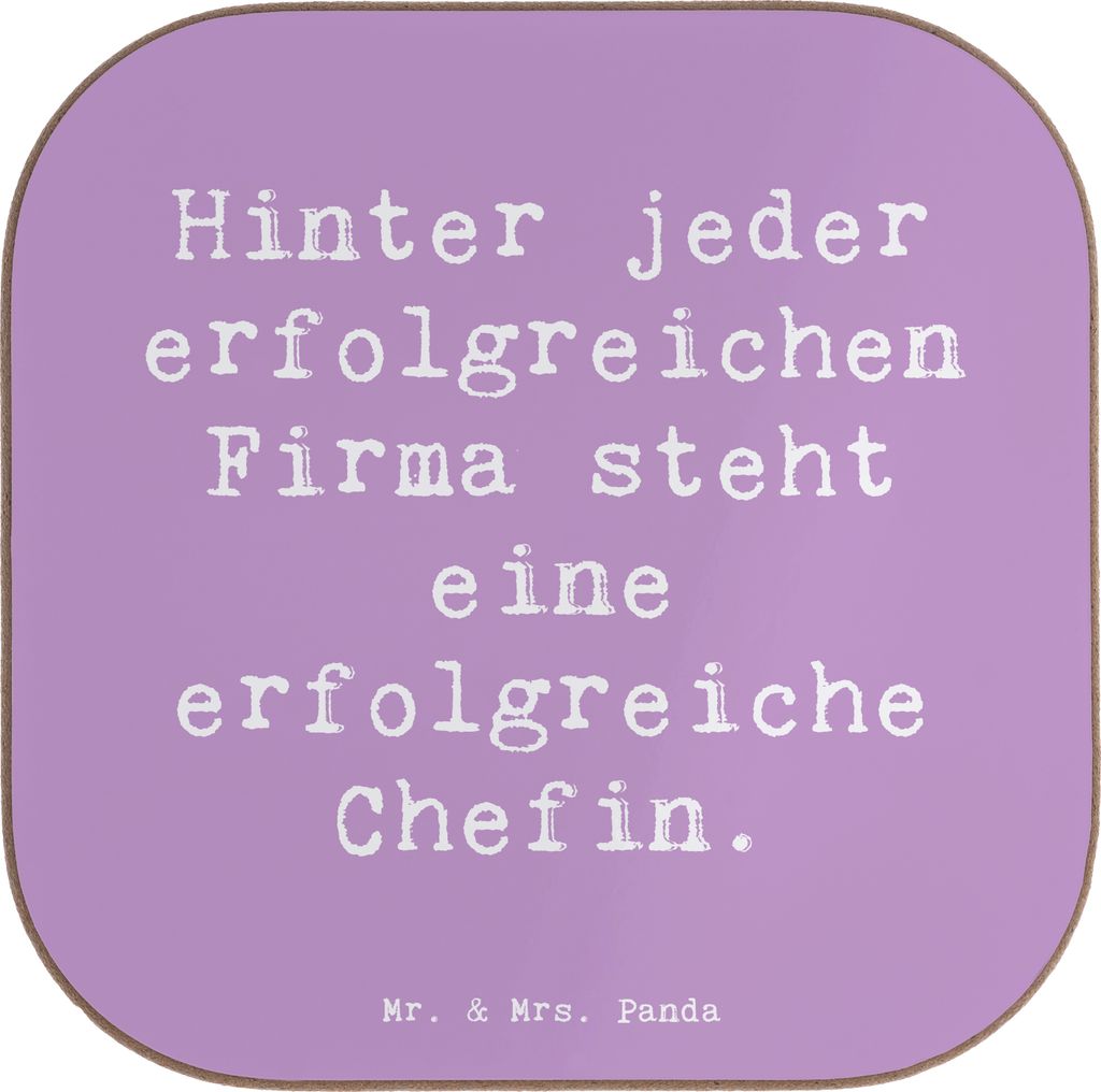 Mr. & Mrs. Panda Tassen Untersetzer Spruch Chefin Power - Produktbild 
