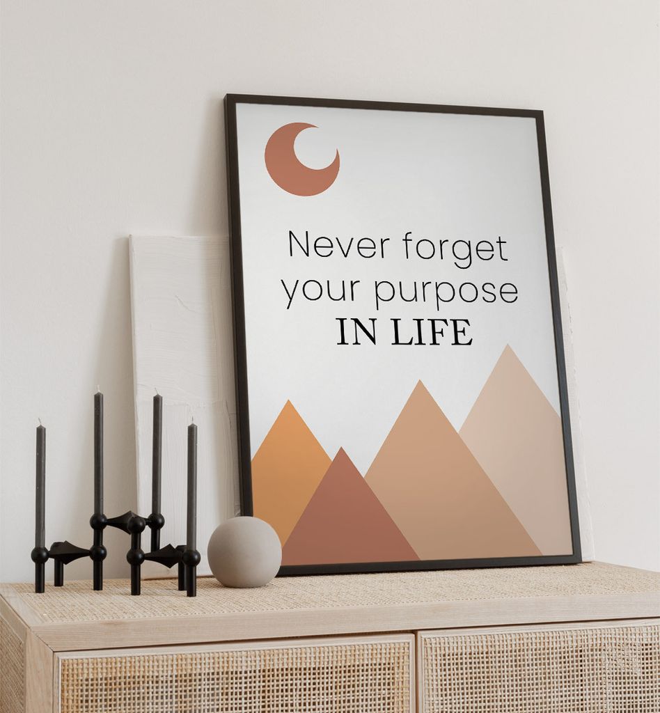 Poster Zweck, groesse_poster:40x50 cm, groesse_rahmen:birke Passepartout 50x70 cm