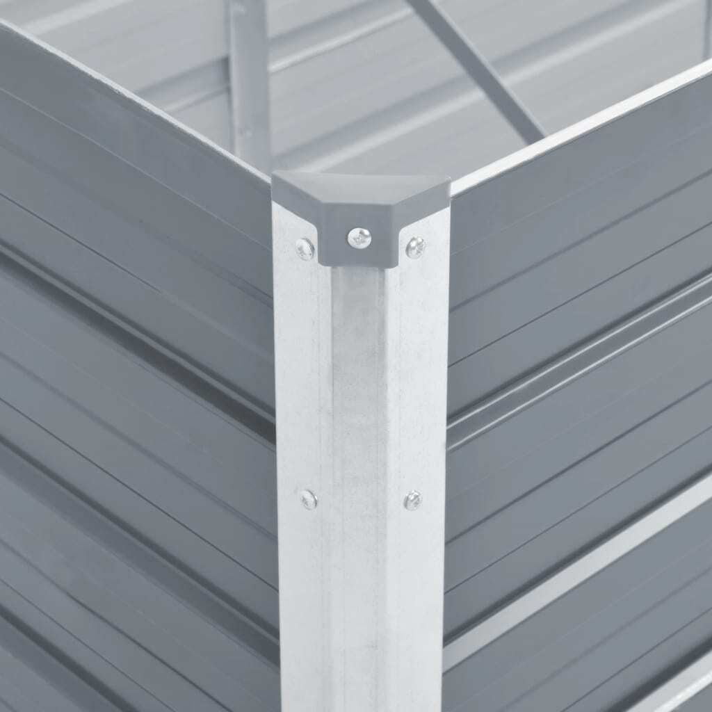vidaXL Garten-Hochbeet Verzinkter Stahl 129x129x77 cm Grau Produktbild 3