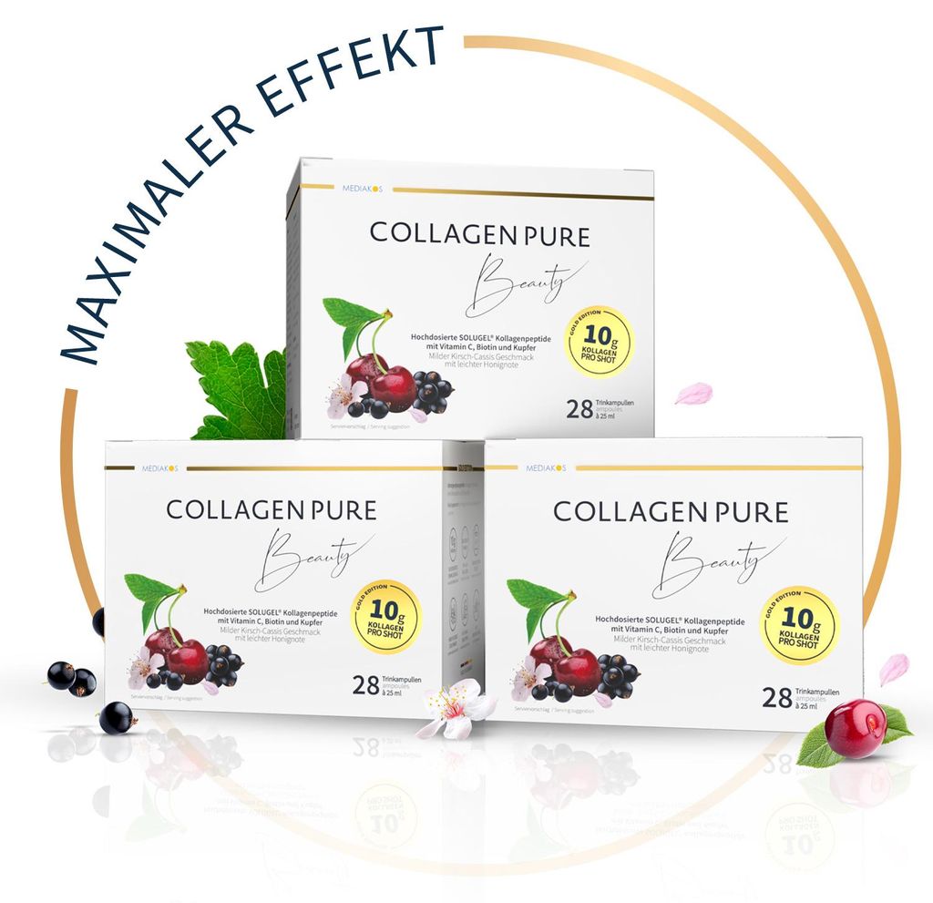 COLLAGEN PURE Beauty 10 g Kollagen Trinkampullen hochdosiert