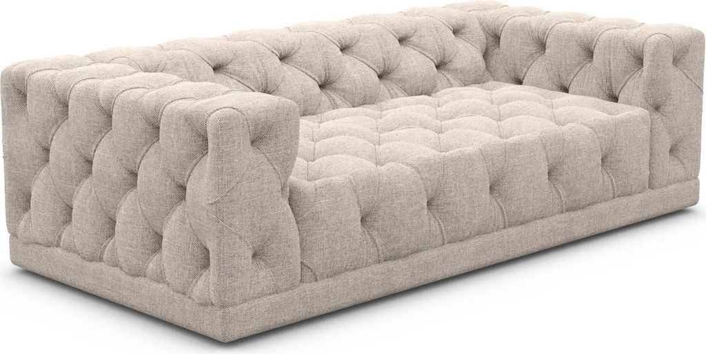 Strukturstoff 3-Sitzer Couch Meliva Beige