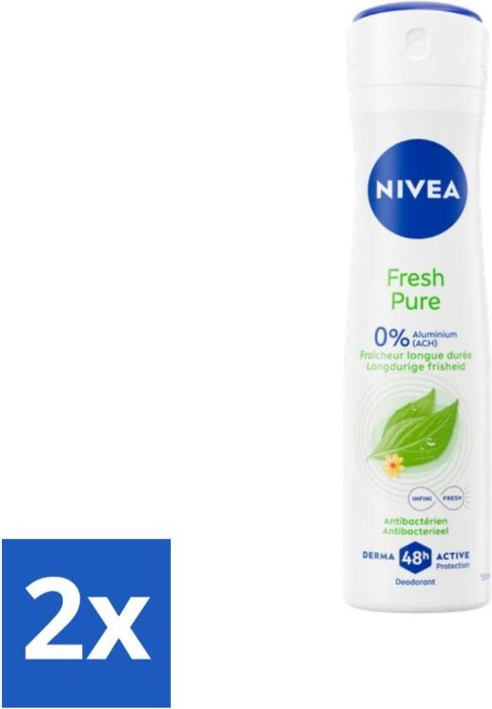 Nivea - Deodorant - Spray - Fresh Pure - Langanhaltende Frische - 150 ml - Vorteilspack - 2 Stücke