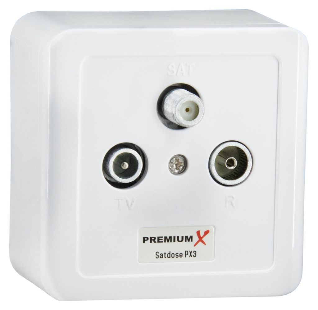 PremiumX PX3 Antennendose 3-Fach Enddose Antennen-Dose Produktbild 