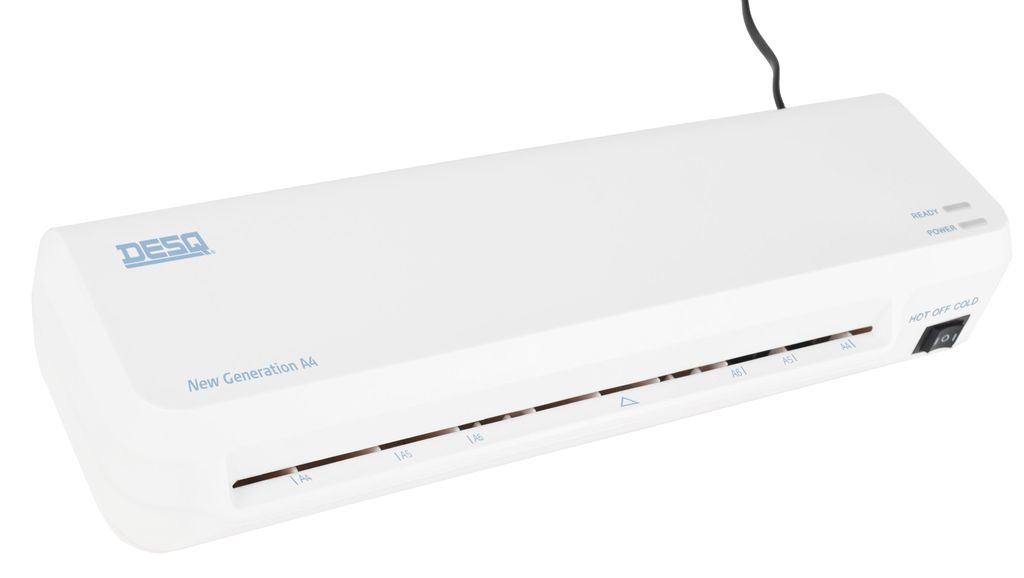 DESQ 70000.01 Laminiergerät A4 – New Generation - 125 Mikron - 2 min. Aufwärmzeit - Weiß