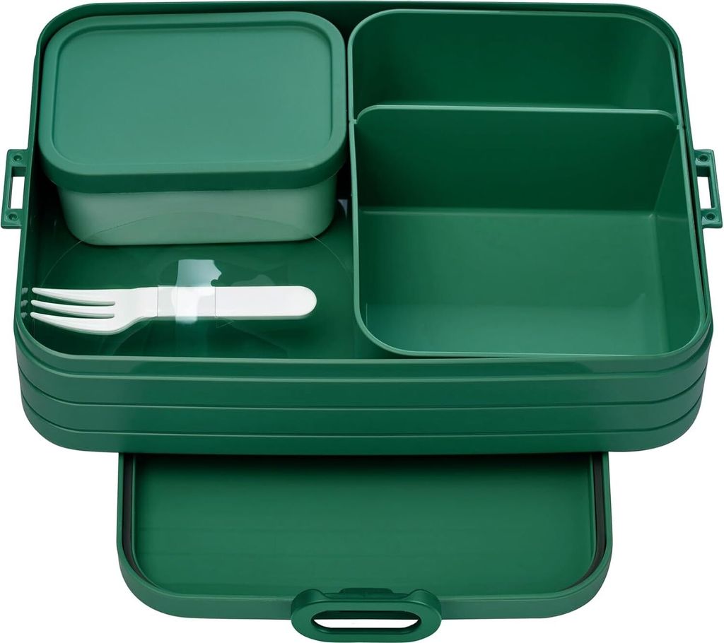 Mepal - Lunchbox Take A break large - Brotdose mit Fächern - Geeignet fur bis zu 8 butterbrote - Ideal für mealprep - 1500 ml - Vivid Green