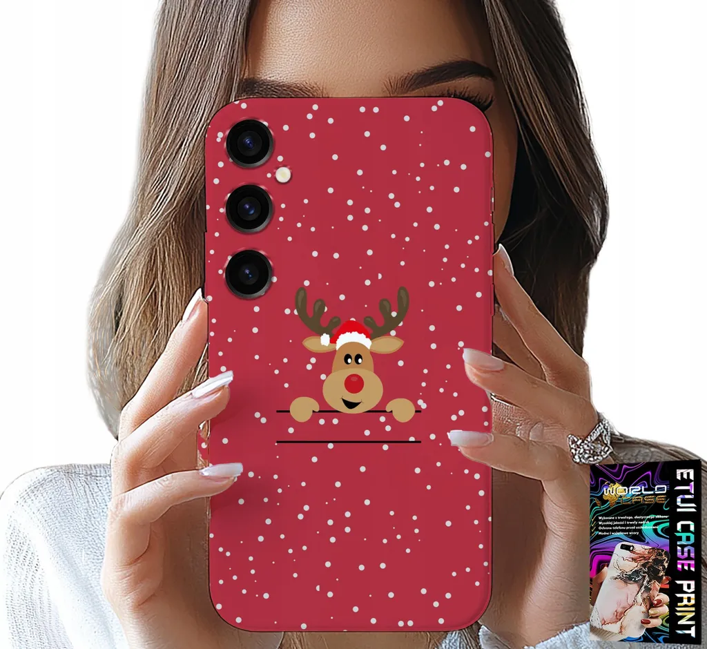 Cover Natale Samsung A13 5G Renna 3D + Screen Protector 9H Kit