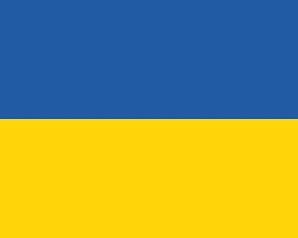 Ukraine Kunstdruck Bild - Flagge (40 x 50 cm)