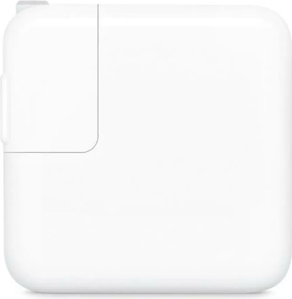 Adaptateur secteur double USB-C 35W blanc pour iPhone et MacBook Air